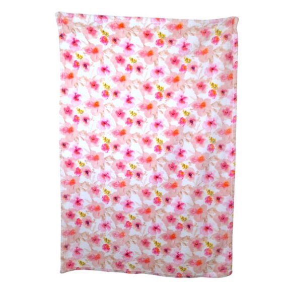 2022 Lilly Bloom Floral Soft Security Lovey Blanket 28" X 39" - Picture 3 of 4